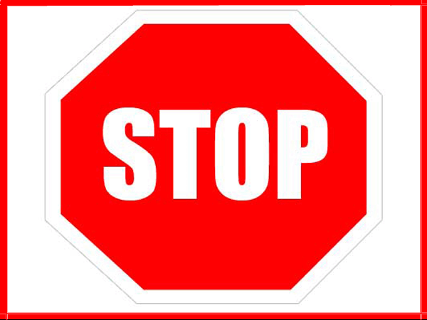 Verkehrszeichen: "Stop"