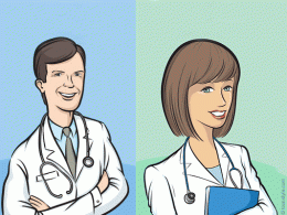 Ärztin und Arzt, Zeichnung