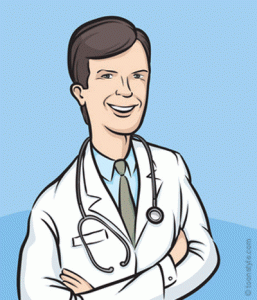 Zeichnung eines Arztes