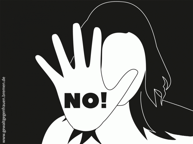 Zeichnung einer Hand mit der Aufschrift: No!