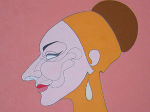 Abstraktes Portrait von Maria Callas