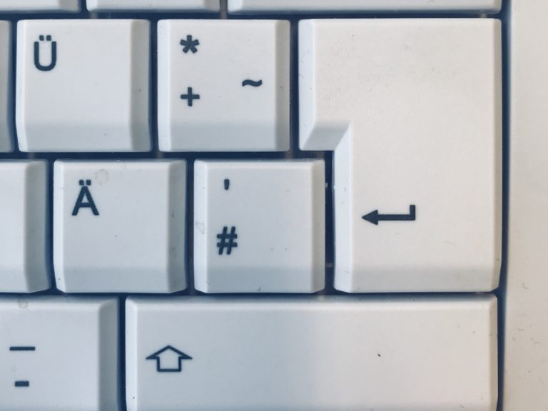Taste einer Computertastatur, Hashtag