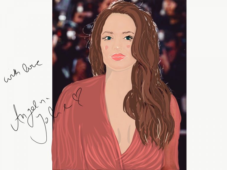 Zeichnung von Angelina Jolie