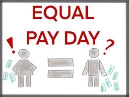 Equal Pay Day. Mann=Frau