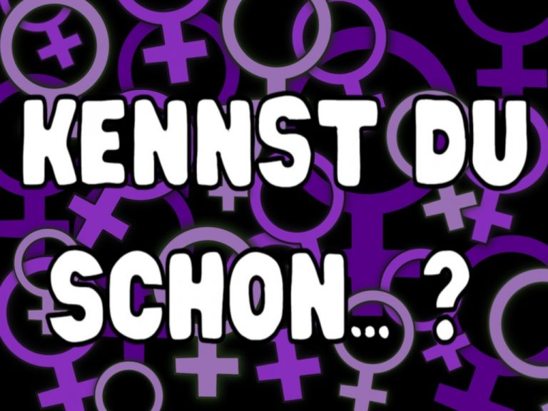 Bild mit Schriftzug "Kennst du schon?" vor lila Frauenzeichen