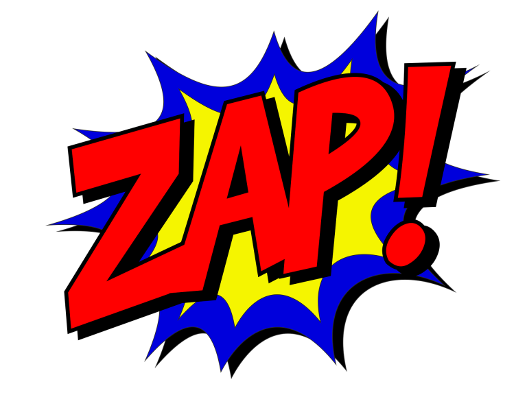 Comic-Schriftzug "ZAP!"