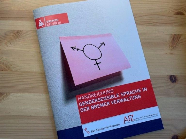 Abbildung der Broschüre Handreichung Gendersensible Sprache