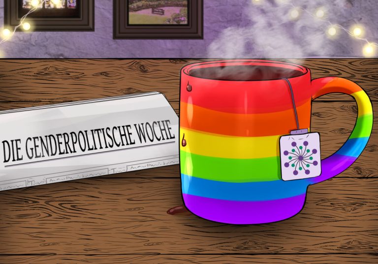 Presse-Pott Beitragsbild mit Pride Flag Tasse