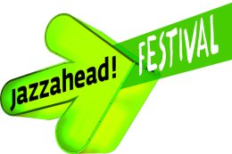 Logo des eines Jazzfestivals in Neongrün