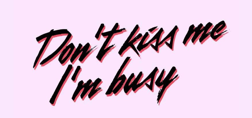 Das Logo des Filmes "Don´t kiss me, I´m busy".