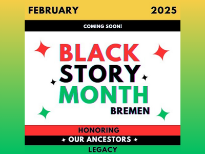 Plakat für den Black Story Month Bremen 2025 mit diesjährigem Motto