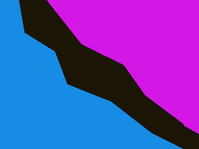 blaue, schwarze, pinkfarbene Flächen
